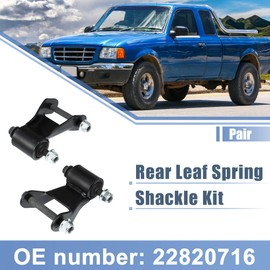 X AUTOHAUX 1 Pair Rear Leaf Spring Shackle Kit 22820716 for GMC Sierra for Chevy Silverado 1500 1999-2013 for 2500HD 2001-2004 for Yukon XL for Suburban 2000-2013 Pick Up Leaf Spring