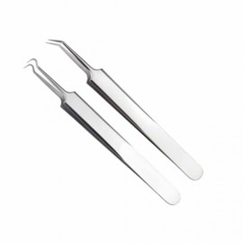 Precision Tweezers for Delicate Work L-shaped Beauty Tweezers 5ea