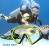 Professional Snorkel Diving Mask, Ultra Clear Lens with Wide View