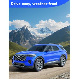 Breejoy in-Channel Rain Guards Fit for Ford Explorer 2020 2021 2022 2023 2024 2025 Window Rain Guards Visors Vent Visors Window Deflector Vent Shades Car Accessories -4 pcs