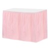 QUARKZMAN 1 Pack Light Pink Plastic Table Skirts, 29 Inches
