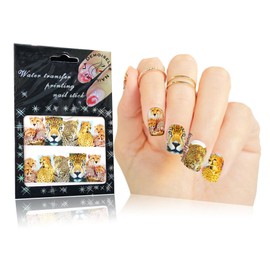 Nail Art Water Slide Tattoo Decals Full-Cover Animal Patterns, 10 - pack/CXV/
