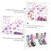 FRCOLOR 10pcs Butterfly Nail Art Stickers Nail Wraps Decals for