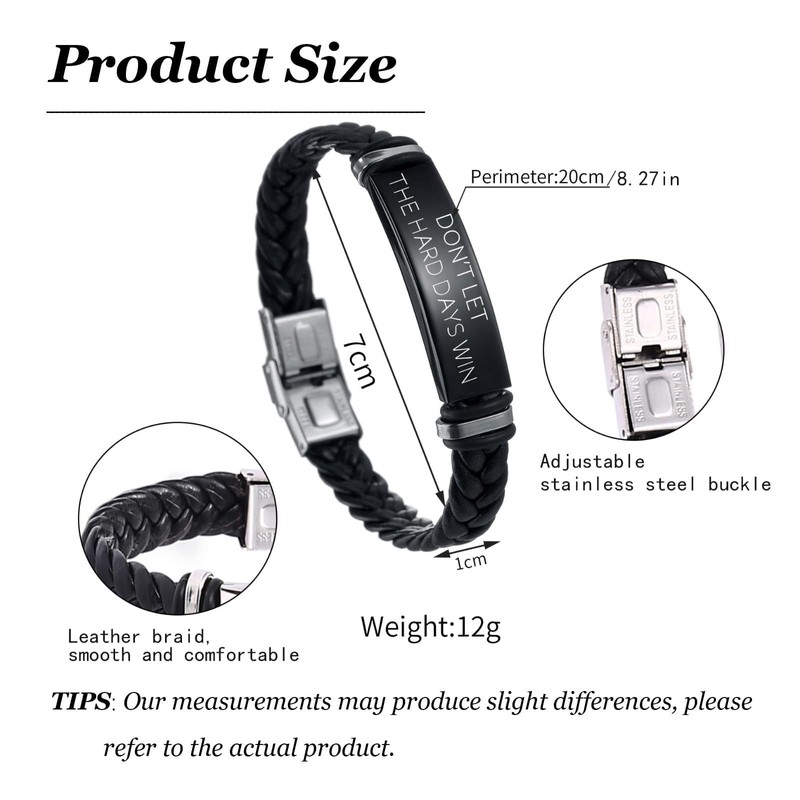 Dont Let The Hard Days Win Bracelet for Women Men