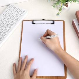 Clipboard A4 Wood, Clipboards A4, Multifunctional Wooden Writing Board Clip with Stainless Steel Clip, A4 Writing Board, Clipboard, Writing Pad, Multifunctional Writing Board (Cherry)