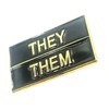 They/Them Black Pronouns Metal Pin Badge