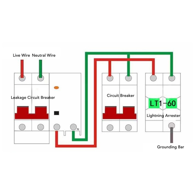 DC Solar PV Surge Protector 2P 10 To 20KA 35mm
