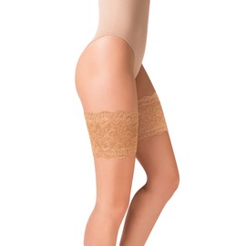 Selente Lovely Legs Women's Elastic Thigh Bands, Various Models, Made in the EU, Beige lace