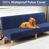 CZL100% Water Repellent Futon Cover, Leakproof Armless Sofa Slipcovers, Jacquard
