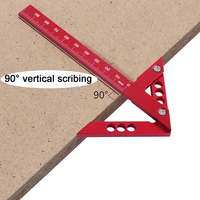 Limeow 1 Piece Centre Finder Centring Square Carpenter's Square Protractor