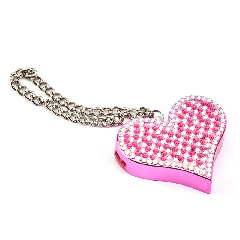 Self Defense Alarm Heart Shape Security Protect Personal Alert(Red)