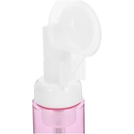 1Pc 200ml Transparent Plastic Foam Dispenser Bottle Refillable Foaming Bottles Soap Dispenser Pump Bottles with Gel Head Wash Brush for Cleaning Travel,Pump Dispensers,Refillable Containers