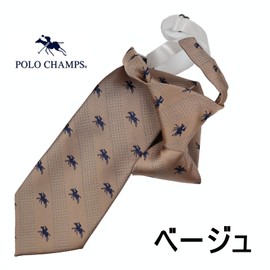 POLO CHAMPS PCN-006 Polo Champs Brand One-Touch Short Necktie, Unisex, Accessories, Uniform, School, Girls, Middle School, High School Students, Adjustable, School Blazer, Cosplay, Horse, Dot Stripe