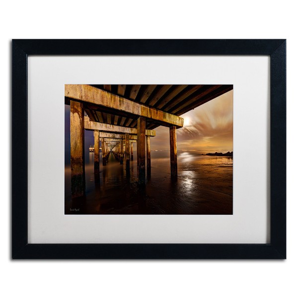 Coney Island-Brooklyn NY II Framed Art by David Ayash, 16 by 20-Inch, White Matte with Black Frame