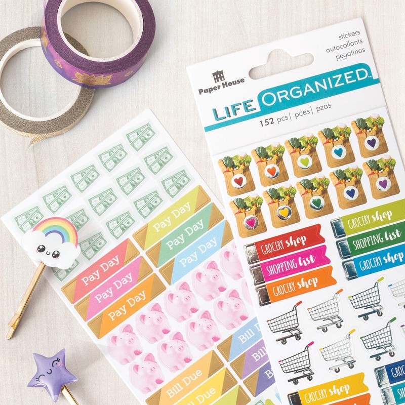 Paper House Productions SET-0008 Functional Icons Planner Bundle-Includes 28 Sheets