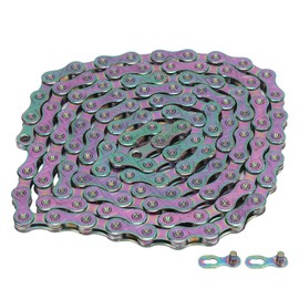 ANKROYU 11 Speed Bicycle Chain High Performance Durable Colorful Bike Chain for Mountain Road Bikes Manganese Steel with Quick Link Connectors