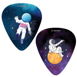 Creanoso Astronaut in Space Guitar Picks (12-Pack) – Stocking Stuffers Premium Quality Gift Ideas Corporate Tokensfor Friends and Family - Cool Guitar Plectrums & Tools Accessory