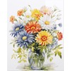 DUGEHO Paint by Numbers Yellow Flower, DIY Hand-Painted Oil Painting