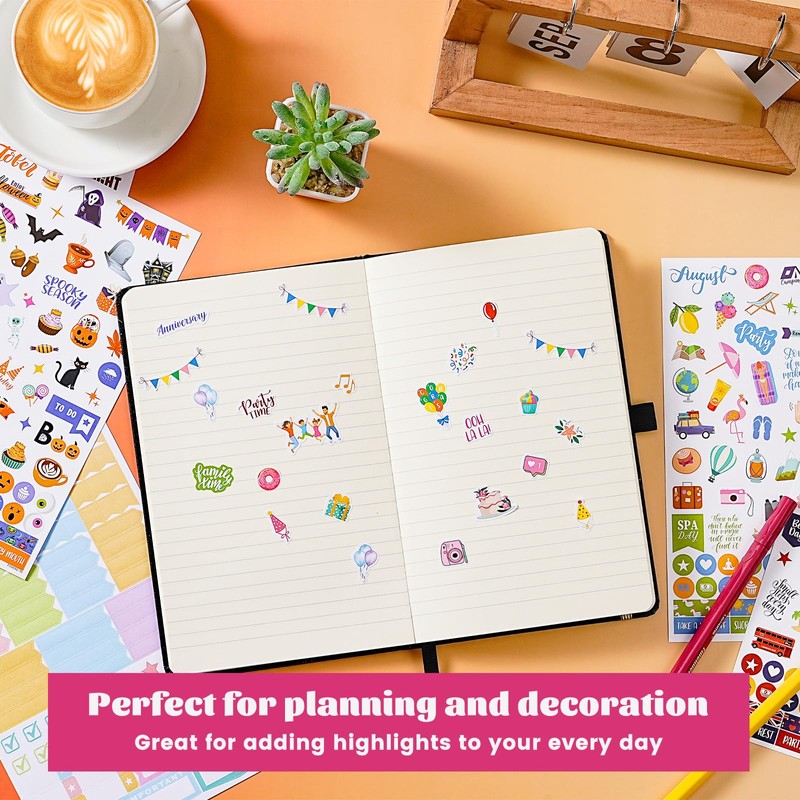Planner Stickers - 12 Montths & 14 Sheets Journal Stickers