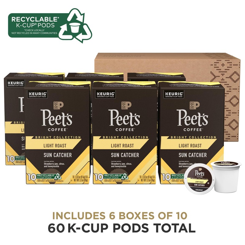 Peet's Coffee, Light Roast Keurig K-Cup Pods, 100% Arabica Coffee