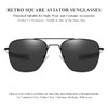 Gleyemor Polarized Square Aviator Sunglasses for Men Retro Military Tough