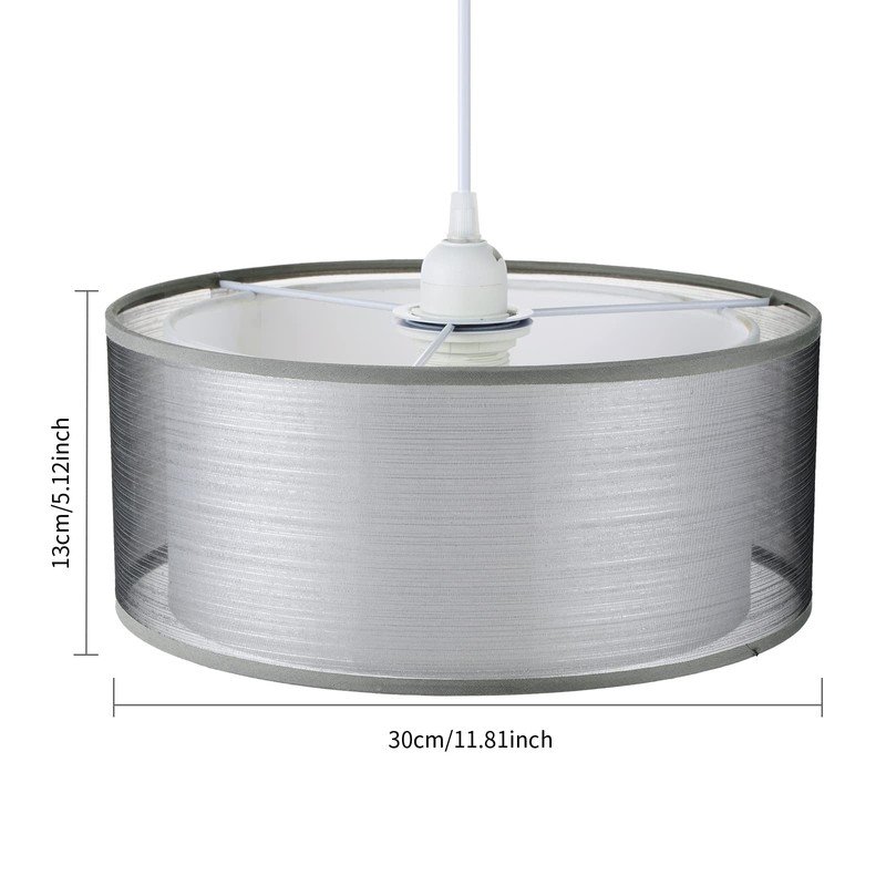 Frideko 2 Tier Light Shade Ceiling - Modern Grey Lampshade