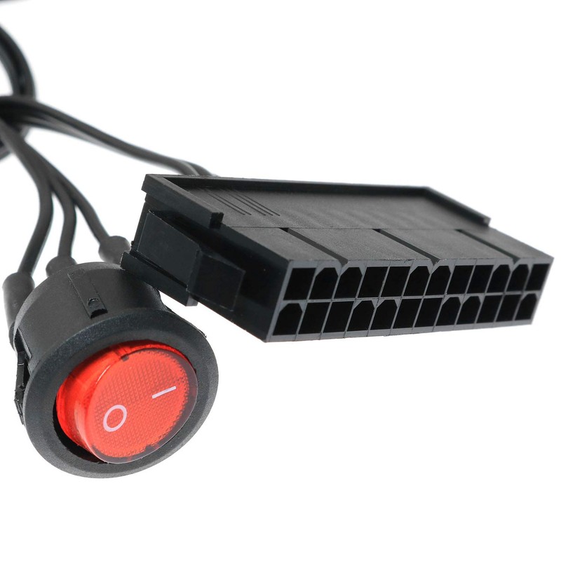 SQXBK 24-Pin Female ATX PSU Power Supply Starter On/Off Switch
