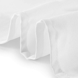 Weddecor 20 Inch White Cotton Polyester Table Napkin for Home, Hotel, Dinning, Wedding, Banquet, Party, Events, Hemmed Edges Lightweight & Machine Washable, Single