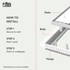 Fittes Flush Wall Vent [Lite+] - 6"x12" - Cotton White