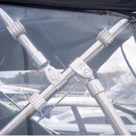 King Set of 4- 7/8" WHITE Boat Bimini Side Curtain Spacer Protect Window Isinglass