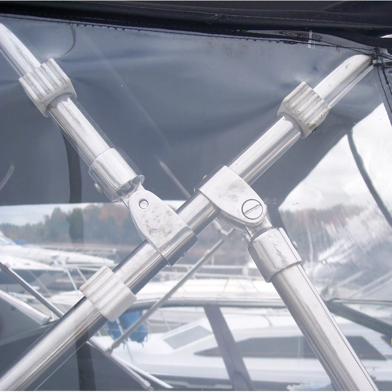 King Set of 4- 7/8" WHITE Boat Bimini Side Curtain