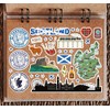 A5 Sticker Sheet Scotland Landmarks Vinyl Stickers - Scottish Map