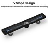 EXF Linear Shower Drain 18 Inch Matte Black with Reversible