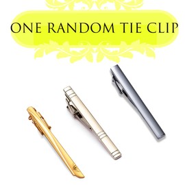 Barry.Wang Men Tie Solid Color Tie Pocket Square Cufflink Tie-Clip Set Formal Wedding Party Necktie for Men 8CM