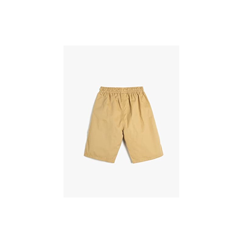 Koton Boys's Canvas Pockets Drawstring Cotton Shorts, Camel (100)