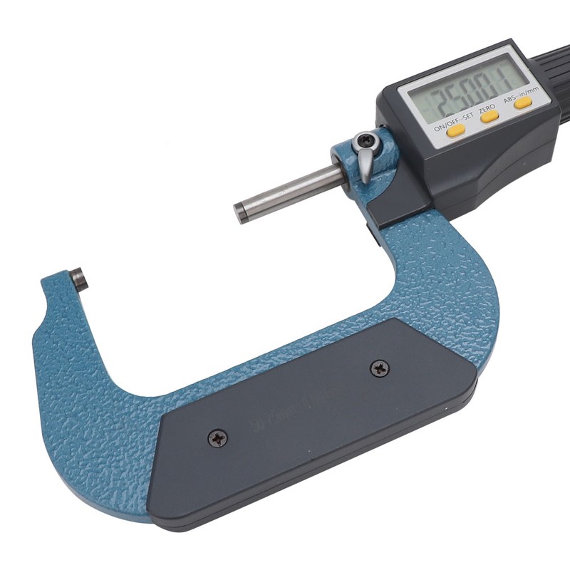 Chrome Plated Alloy Digital Display Low Error Micrometer 0.001mm Resolution
