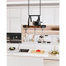 Choezon Hanging Pot Rack Pot Hanger for Kitchen Ceiling Mounted Pot Holder Cookware O