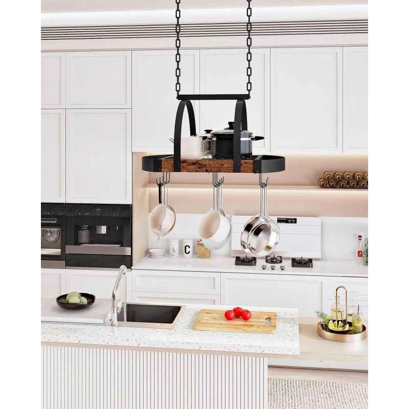 Choezon Hanging Pot Rack Pot Hanger for Kitchen Ceiling Mounted