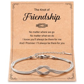 Tarsus Friendship Gifts for Women, Friendship Bracelets Love Knot Best Friend Birthday Christmas Jewelry Gifts for Women Bff Bestie