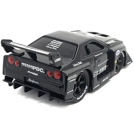 DCD 1999 Nissan Skyline GT-R (R34) #5 "Liberty Walk" Black 1/64 Scale Diecast Model Car by Muscle Machines