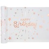Happy Birthday Table Runner 30 cm x 5 m Rose