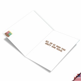 The Best Card Company - Jumbo Kwanzaa Greeting Card From Us 8.5 x 11 Inch with Envelope (1 Pack) Jumbo Unity and Peace J9181KWG-ET-US