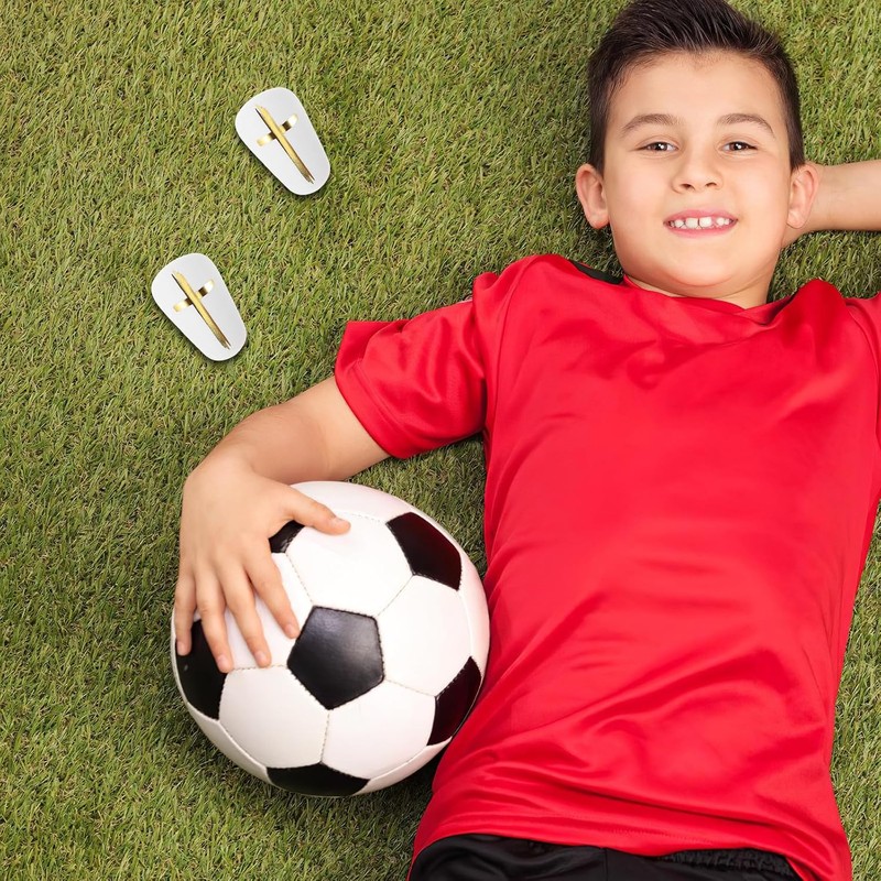 2 Pares Mini Espinilleras de Fútbol PU para Adultos y