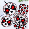 MUNILAIL 96 Pcs Casino Plates and Napkins Party Supplies Serve