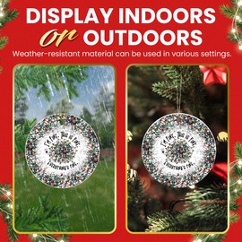 I'm Fine This is Fine Everything's Fine Funny Chaotic Holiday Lights Ornament - Christmas Oranment - Xmas Tree Decoration - Fun 2023 Christmas Ornament - 3" Round PVC Ornament - Printed in USA AAO382