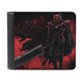 Ber-serk Wallet, Anime Leather Wallet Manga Mens Wallets Slim Durable Bifold Wallets with 6 Credit Card Pockets Wallet for Men