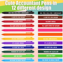 Affrolling 36 Pcs Funny Accountant Pens Accountant Ballpoint Pen Set Be Audit You Can Be Writing Ball Pens Accounting Firm Pens for CPA Christmas Accountant Gifts