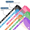 Y YOMA 6 Pack Plastic Binder Pocket with 11 Holes