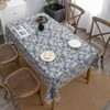 Anaado Cotton Linen Square Table Cloth for Dining Table, Table