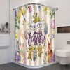 ZCHOMI Happy Easter Shower Curtain Bunny Rabbit Easter Eggs Spring